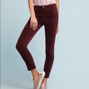AG Stevie Ankle velvet jeans